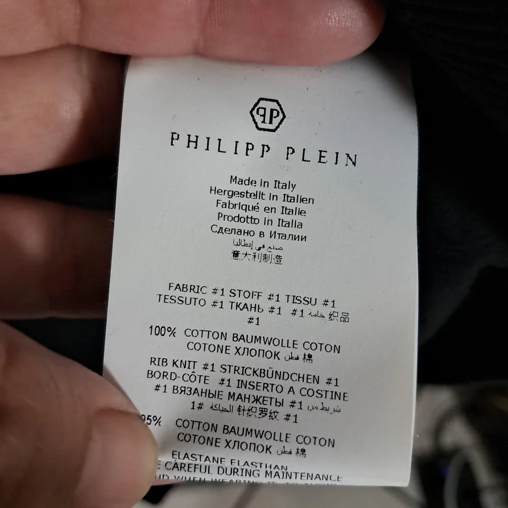 Philipp Plein Scarface Jacket Mes Medium Al Pacino‎ Black Full Zip Streetwear
